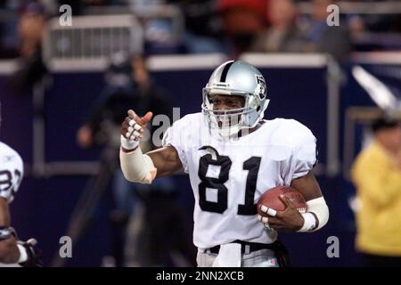 25 Nov 2001: Jerry Rice of the Oakland Raiders during the Raiders 28-10  victory over the New York Giants at Giants Stadium in East Rutherford, New  Jersey. (Icon Sportswire via AP Images