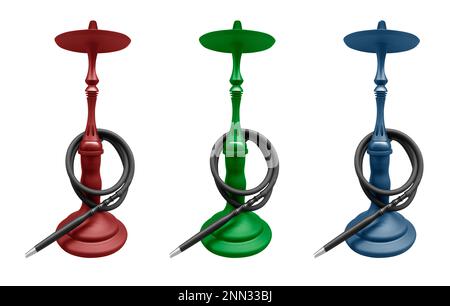 Туц single hookah isolated on white background. Hookah for smoking of tobacco isolated. Stock Photo