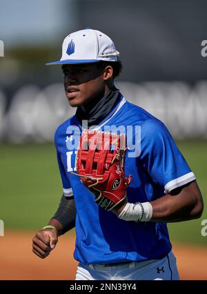 IMG Academy Ascenders outfielder Elijah Green (2) during a game against the  Lakeland Dreadnaughts on February 20, 2021 at IMG Academy in Bradenton,  Florida. (Mike Janes/Four Seam Images via AP Stock Photo - Alamy