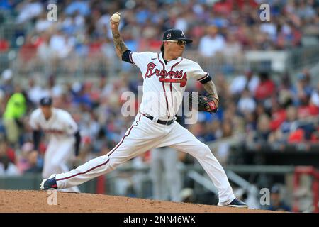 ATLANTA, GA - MAY 23: Jesse Chavez (60) of the Atlanta Braves