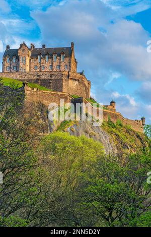 Castle seen from Princes Street Gardens, Edinburgh, Scotland Stock Photo