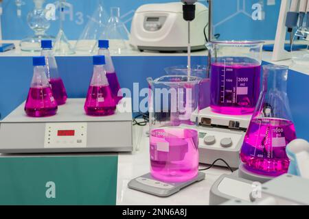 Automatic Stirrer Mixer Device in Laboratory, for Solution Liquid in Vials  in Motion Stock Image - Image of expertise, clinical: 127814007