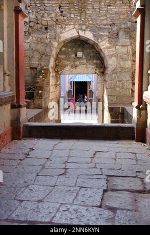 31 January 2023, Yamai Temple complex of the palace in Aundh Gaon (Village) Satara, Maharashtra, India. Aundh is popularly known as Bhavani Museum. Stock Photo