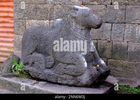 31 January 2023, Yamai Temple complex of the palace in Aundh Gaon (Village) Satara, Maharashtra, India. Aundh is popularly known as Bhavani Museum. Stock Photo