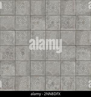 Floors concrete tiles texture, seamless Floor tiles texture Stock Photo