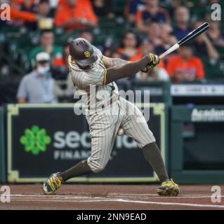 May 30, 2021: San Diego's Fernando Tatis Jr. (23) watches during a pitching  change during MLB action between the San Diego Padres and the Houston  Astros at Minute Maid Park in Houston