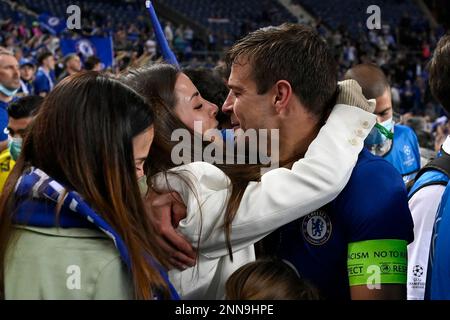 Chelsea's Cesar Azpilicueta with his wife Adriana Azpilicueta and their ...