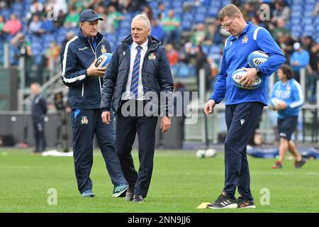 Rome, Italy. 25th Feb, 2023. 25th February 2023 ;  Stadio Olimpico, Rome, Italy: 6-Nations International Rugby, Italy versus Ireland;Italy trainer Kieran Crowley Credit: Action Plus Sports Images/Alamy Live News Stock Photo
