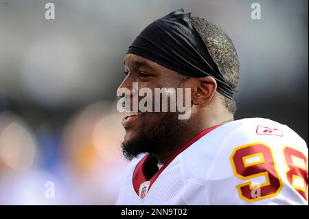 05 December 2010: Washington Redskins tight end Chris Cooley (47) carries  the ball during the second half of the game at the New Meadowlands Stadium  in East Rutherford, NJ. The Giants defeated