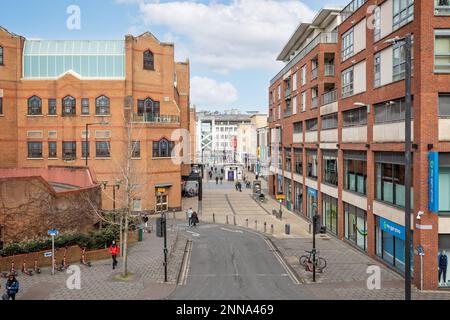 Broadmead shopping centre, Bristol, looking towards Cabot Circus ...