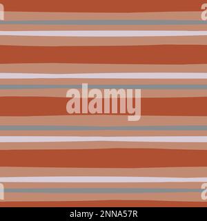 Brown Blue Horizontal Stripe Pattern Stock Vector