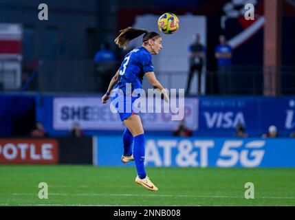 U.S. 22nd Feb, 2023. Women's National Team forward Alex Morgan (13) in action during the SheBelieves Cup soccer game between the U.S. Women's National Team and Brazil Women's National Team at Toyota Stadium in Frisco, Texas, USA defeated Brazil 2-1 Albert Pena/CSM/Alamy Live News Stock Photo