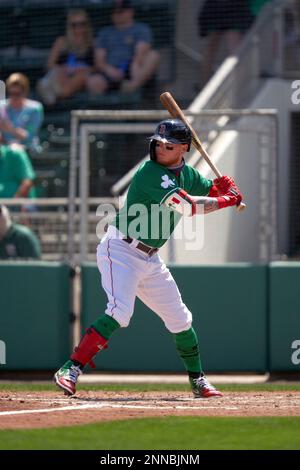 St. Petersburg, FL. USA; Boston Red Sox left fielder Alex Verdugo (99)  celebrates after he homers in the top of the third during the ALDS Game 2  agai Stock Photo - Alamy