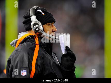 Nov. 25, 2010 - East Rutherford, New Jersey, United States of America -  Cincinnati Bengals quarterback Carson Palmer #9 loads up for a throw  downfield. The New York Jets defeat the Cincinnati