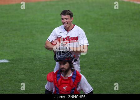 CLEVELAND, OH - MAY 11: James Karinchak (99) of the Cleveland