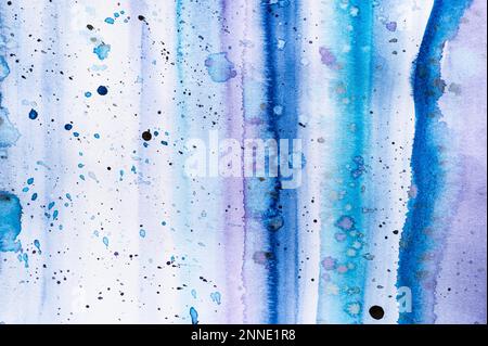 Light blue and purple watercolor texture. High resolution oil painted texture for design. Seamless texture. There is blank place for text, design, tex Stock Photo