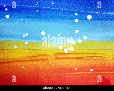 Multicolor blue, orange, yellow, gradient abstract background texture. Copy space for banner, design, poster, backdrop. High resolution colorful water Stock Photo