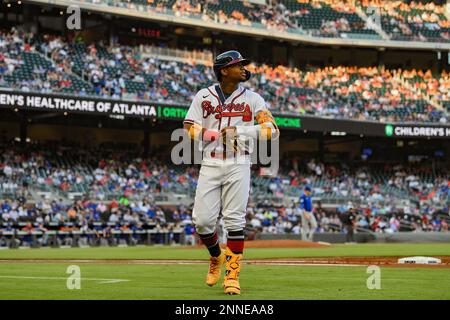 From left Ronald Acuña Jr., of the Atlanta Braves, catcher Wilson