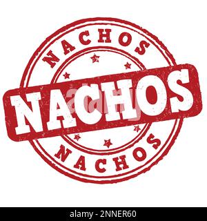 Nachos grunge rubber stamp on white background, vector illustration Stock Vector