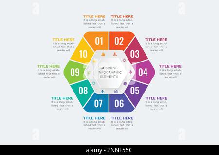 Data visualization elements and marketing chart graphs. Website and presentation template. Abstract infographic data template for office presentations Stock Vector
