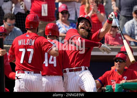 Philadelphia Phillies third baseman Weston Wilson (77) during a