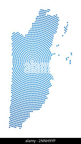 Vector Dotted Map of Belize. Simple Silhouette of Belize. The National ...