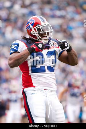 October 25, 2009: Buffalo Bills running back Marshawn Lynch #23 heads for  the endzone against Carolina. The Buffalo Bills defeated the Carolina  Panthers 20-9 at Bank of America Stadium in Charlotte, North