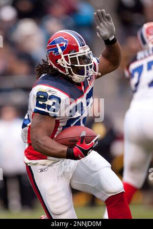 October 25, 2009: Buffalo Bills running back Marshawn Lynch #23 heads for  the endzone against Carolina. The Buffalo Bills defeated the Carolina  Panthers 20-9 at Bank of America Stadium in Charlotte, North