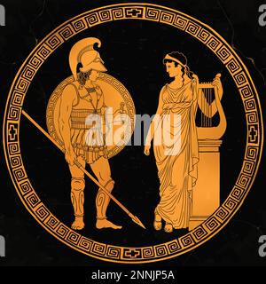 Ancient Greek warrior. Stock Vector