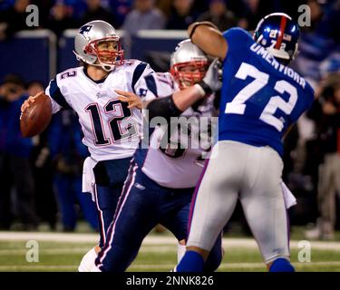 29 December 2007: New England Patriots Tom Brady #12 leaves the field after  the game against the New York Giants at Giants Stadium in East Rutherford,  NJ. The Patriots beat the Giants