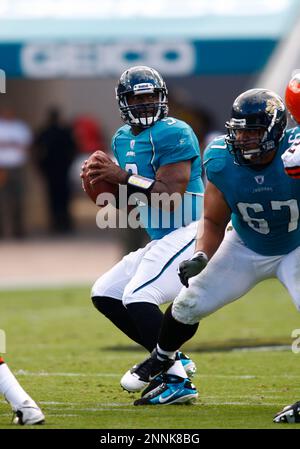 Jaguars quarterback #9 David Garrard with the ball.The Jaguars defeated the  Jets 24-22 at Giants Stadium, Rutherford, New Jersey. (Credit Image: ©  Anthony Gruppuso/Southcreek Global/ZUMApress.com Stock Photo - Alamy