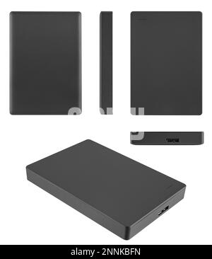 pocket, external drive on white background Stock Photo