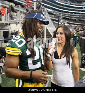 Green Bay Packers safety Atari Bigby (20) during player introduction of an  NFL football game between the Green Bay Packers and the Detroit Lions  Sunday, Oct. 18, 2009, in Green Bay, Wis.