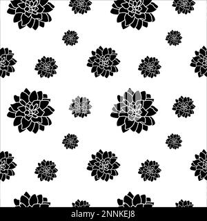PATTERN FLOWERS IN BLACK AND WHITE Stock Vector