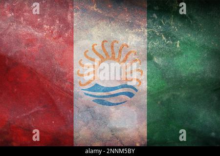 retro flag of Iranian peoples Talysh people with grunge texture. flag representing ethnic group or culture, regional authorities. no flagpole. Plane d Stock Photo