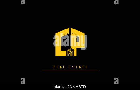Real Estate letters Initials Monogram logo CP , PC Stock Vector
