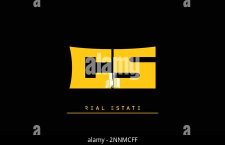 Real Estate letters Initials Monogram logo CS , SC Stock Vector
