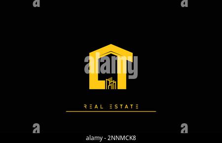 Real Estate letters Initials Monogram logo CT , TC Stock Vector