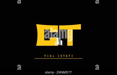 Real Estate letters Initials Monogram logo CT , TC Stock Vector
