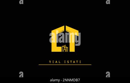 Real Estate letters Initials Monogram logo CT , TC Stock Vector
