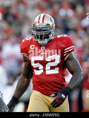 San Francisco 49ers linebacker Patrick Willis (52) walks off the field  after an NFL football game against the Arizona Cardinals in San Francisco,  Calif., Sunday, Nov. 20, 2011. The 49ers won 23-7. (