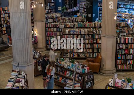 A picture of the interior of The Last Bookstore. Stock Photo