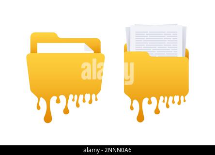 Data leaks, Cloud hacking. Data hack problem. Vector stock illustration. Stock Vector