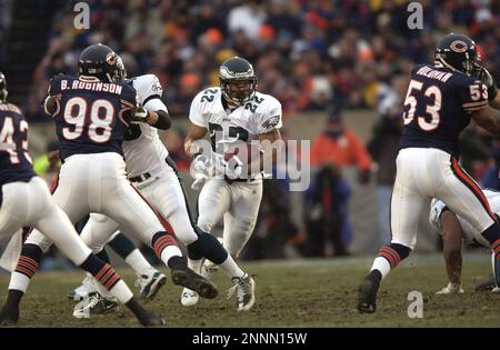 19 Jan 2002: Duce Staley of the Philadelphia Eagles during the Eagles 33-19  victory over the Chicago Bears in an NFC Divisional Playoff game at Soldier  Field in Chicago, Illinois. (Icon Sportswire