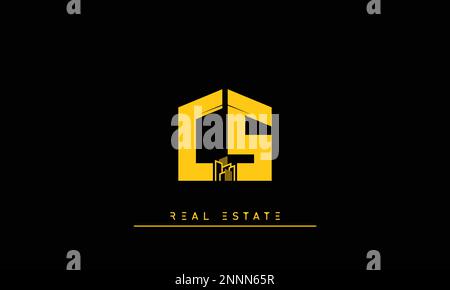 Real Estate letters Initials Monogram logo CS , SC Stock Vector