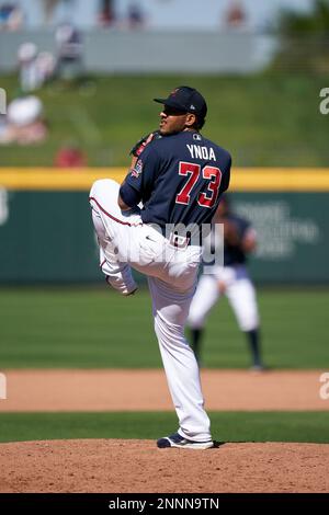 Atlanta Braves pitcher Huascar Ynoa (19) is photographed at the