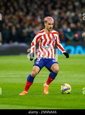 Stadium Santiago Bernabeu. 25th Feb, 2023. Madrid; Spain; Primera Division; Real Madrid versus Atletico Madrid; Antoine Griezmann (Atletico Madrid) in action Credit: Action Plus Sports/Alamy Live News Stock Photo