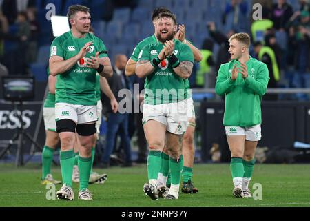 Rome, Italy. 25th Feb, 2023. Ireland player's during 6 Nations International rugby match Italy versus Ireland;25th February 2023; Stadio Olimpico, Rome, Italy AllShotLive/Sipa Usa Credit: Sipa USA/Alamy Live News Stock Photo