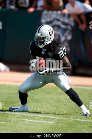 Oakland Raiders #23 Corner Back Jonathan Holland Fumbles. The New York  Giants defeated the Oakland Raiders 44-7 at Giants Stadium in Rutherford, New  Jersey. (Credit Image: © Anthony Gruppuso/Southcreek Global/ZUMApress.com  Stock Photo 