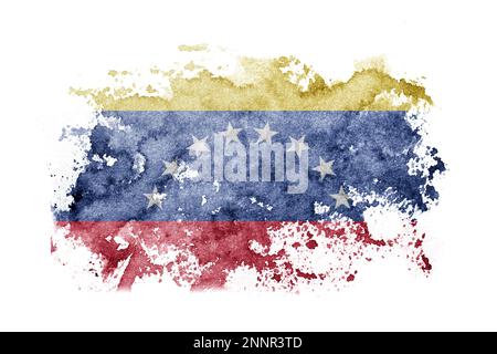 Venezuela flag background painted on white paper with watercolor Stock Photo